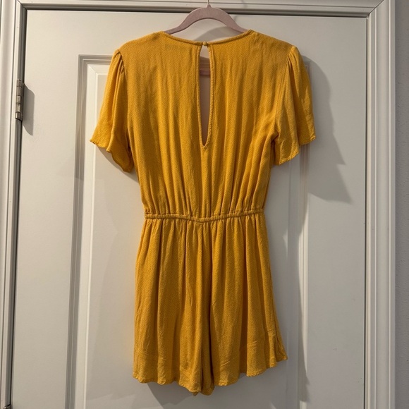 Abercrombie & Fitch Yellow Dot Wrap Mini Dress - Picture 2 of 3